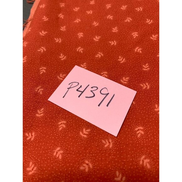 Red Cotton Fabric with Leaf Pattern 27" X 42" For Crafting & Sewing Projects - Picture 4 of 4